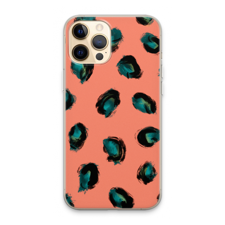 Pink Cheetah: iPhone 13 Pro Max Transparant Hoesje