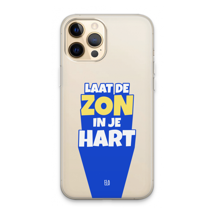 Laat de zon in je hart: iPhone 13 Pro Max Transparant Hoesje