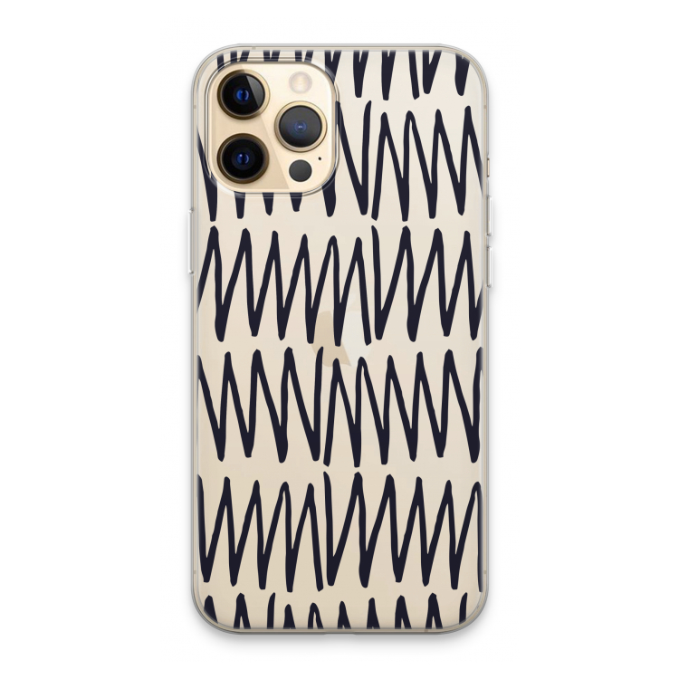 Marrakech Zigzag: iPhone 13 Pro Max Transparant Hoesje