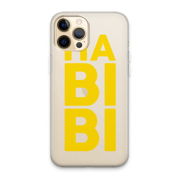 Habibi Blue: iPhone 13 Pro Max Transparant Hoesje