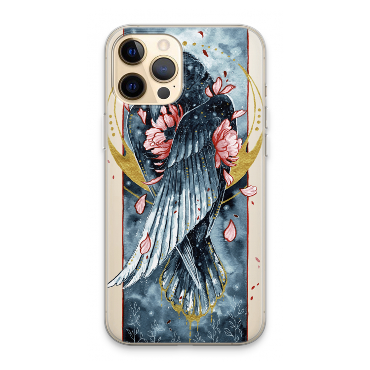 Golden Raven: iPhone 13 Pro Max Transparant Hoesje