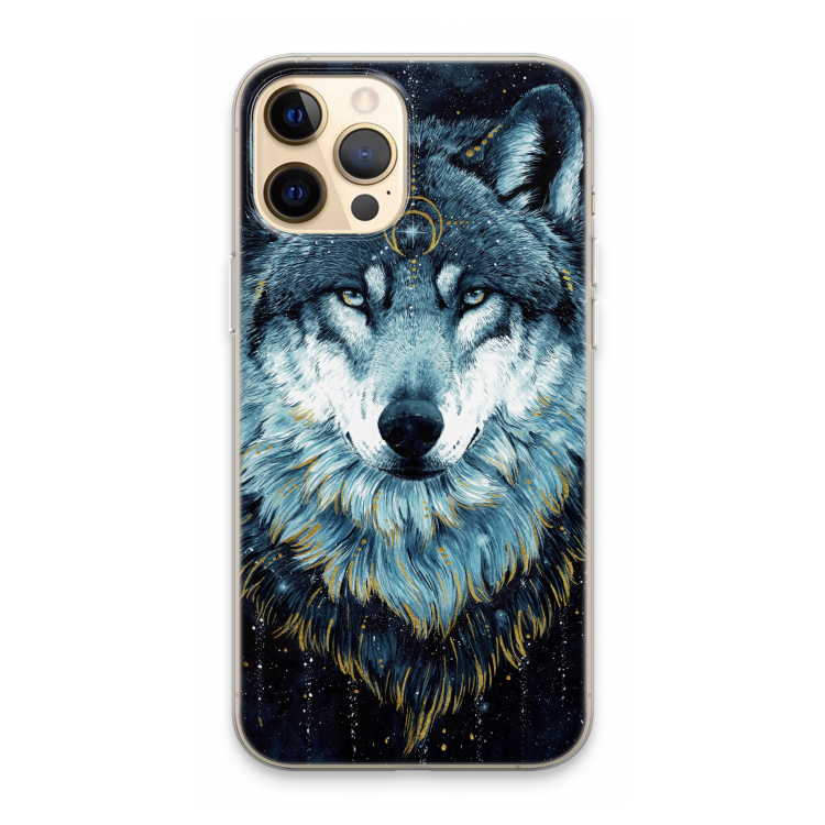 Darkness Wolf: iPhone 13 Pro Max Transparant Hoesje