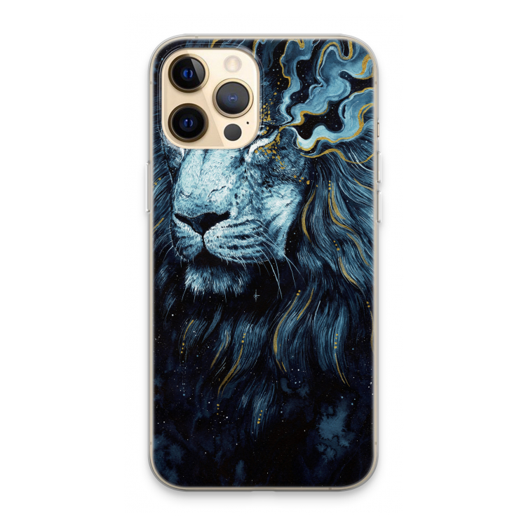 Darkness Lion: iPhone 13 Pro Max Transparant Hoesje