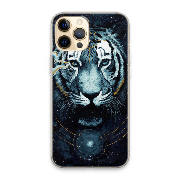 Darkness Tiger: iPhone 13 Pro Max Transparant Hoesje