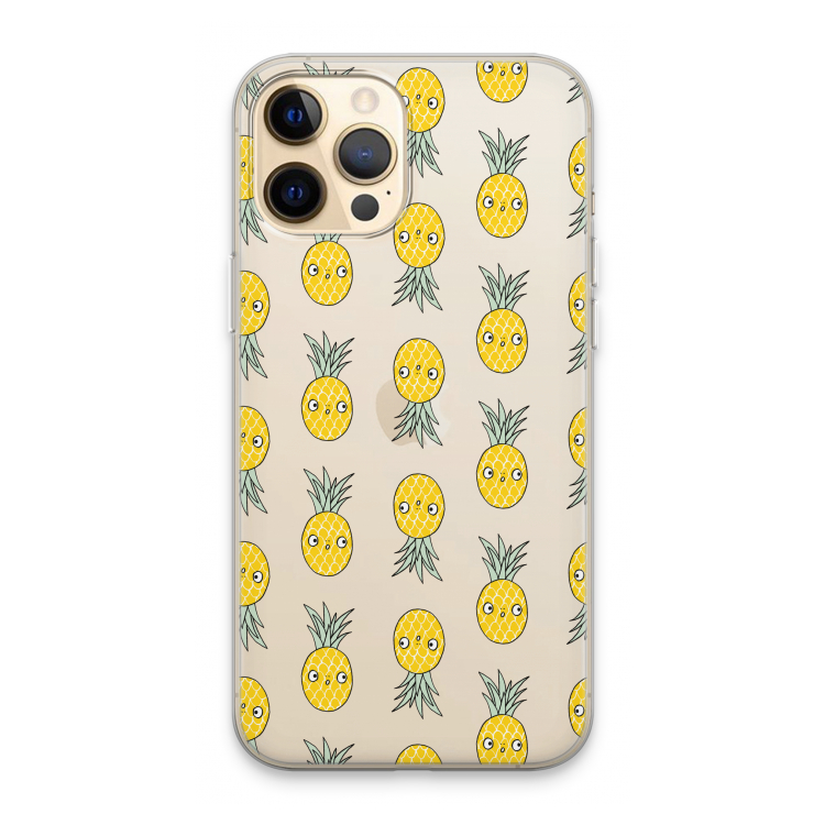 Ananas: iPhone 13 Pro Max Transparant Hoesje