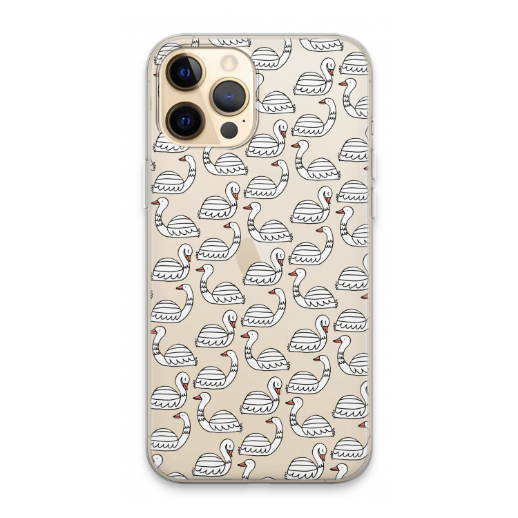 Zwanen: iPhone 13 Pro Max Transparant Hoesje