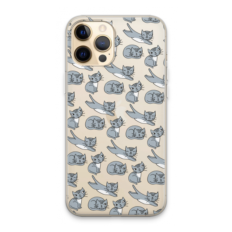 Poezen: iPhone 13 Pro Max Transparant Hoesje