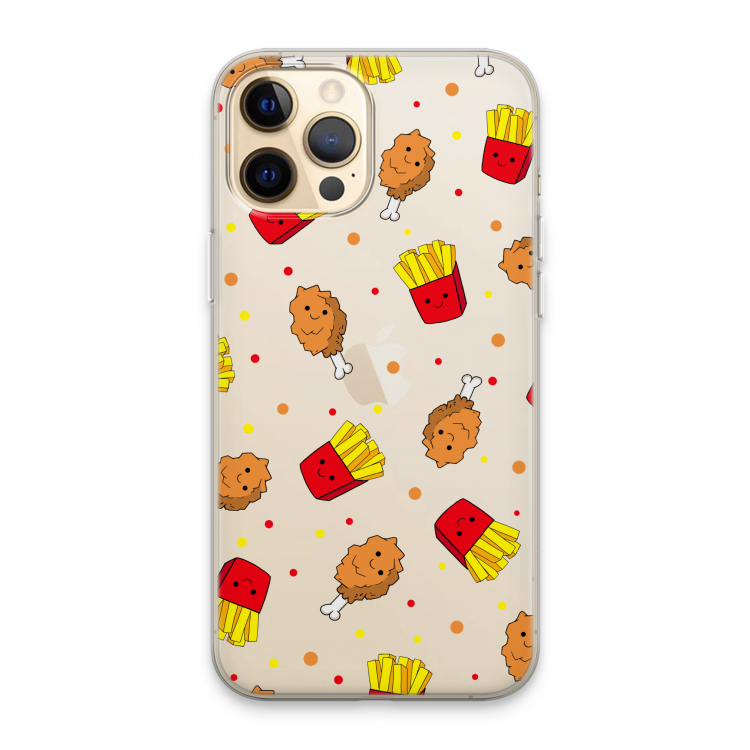 Chicken 'n Fries: iPhone 13 Pro Max Transparant Hoesje