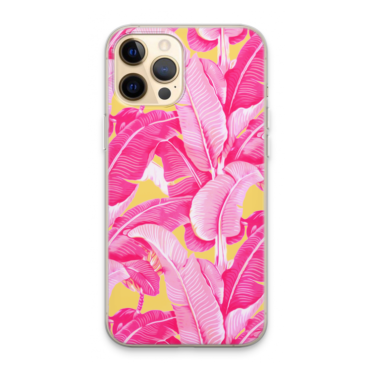 Pink Banana: iPhone 13 Pro Max Transparant Hoesje