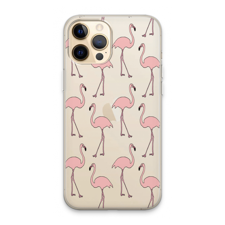 Anything Flamingoes: iPhone 13 Pro Max Transparant Hoesje