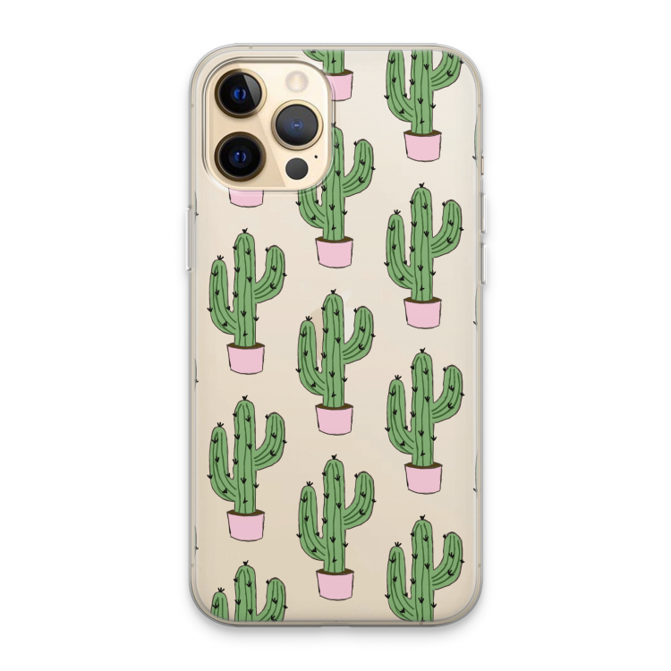 Cactus Lover: iPhone 13 Pro Max Transparant Hoesje