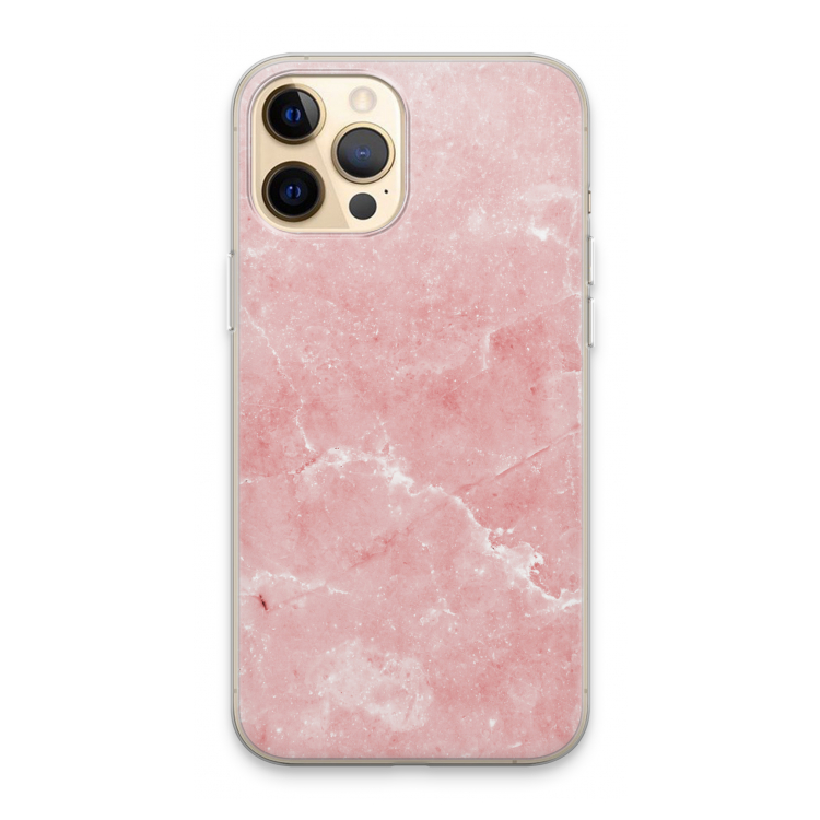 Roze marmer: iPhone 13 Pro Max Transparant Hoesje