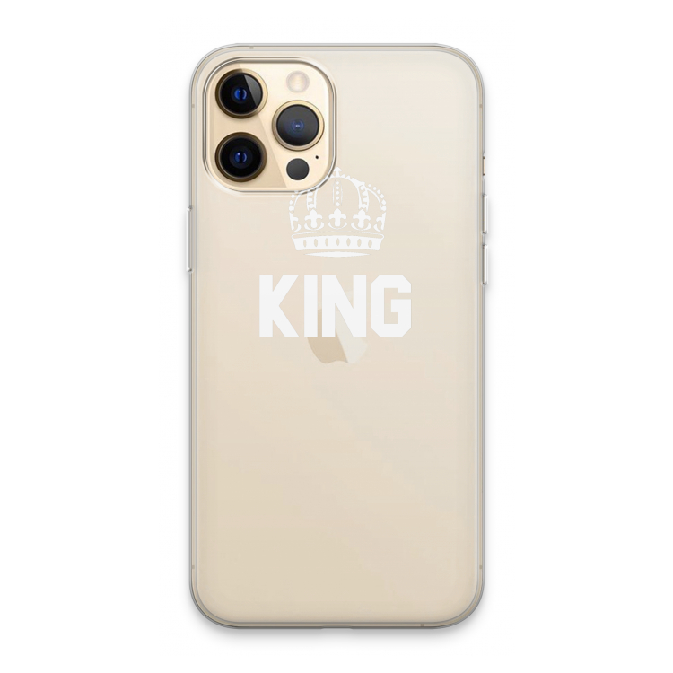 King zwart: iPhone 13 Pro Max Transparant Hoesje
