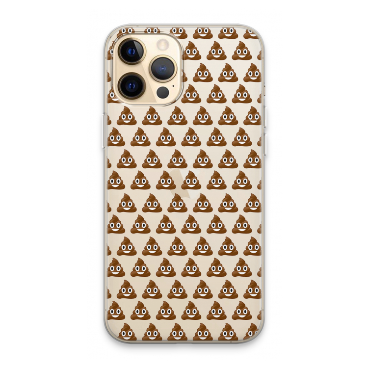Poop emoji: iPhone 13 Pro Max Transparant Hoesje