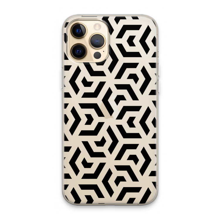 Crazy pattern: iPhone 13 Pro Max Transparant Hoesje