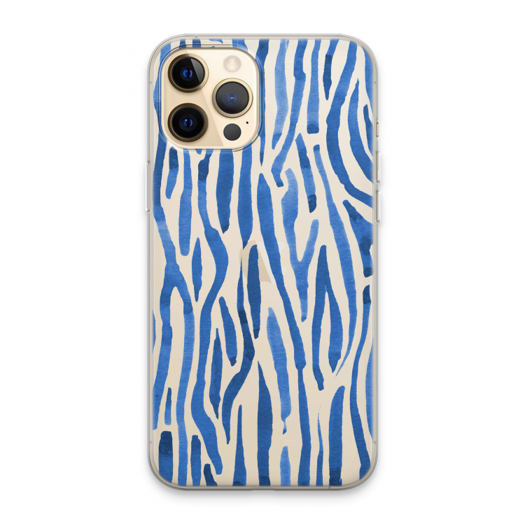 Blauwe nerven: iPhone 13 Pro Max Transparant Hoesje