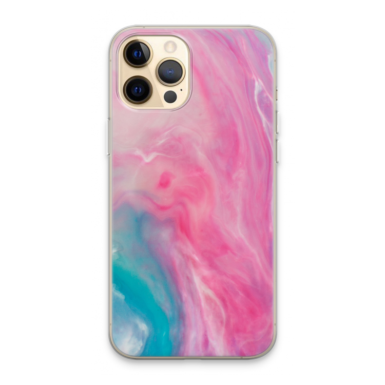 Roze explosie: iPhone 13 Pro Max Transparant Hoesje