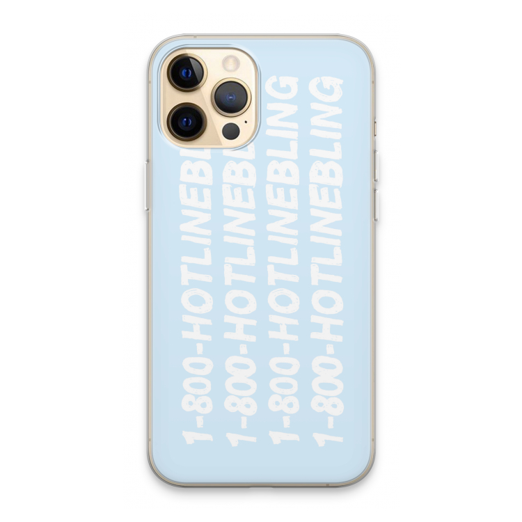 Hotline bling blue: iPhone 13 Pro Max Transparant Hoesje