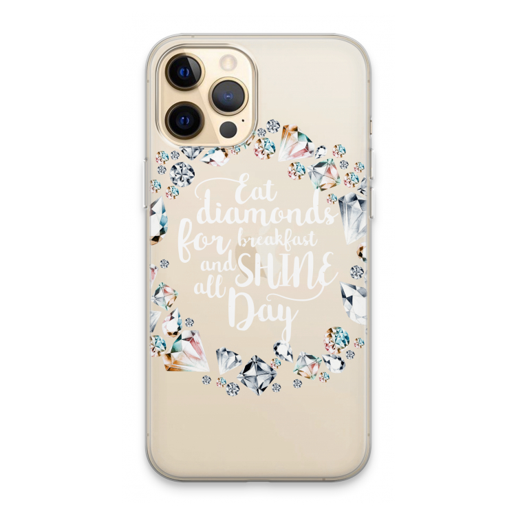 Diamonds: iPhone 13 Pro Max Transparant Hoesje