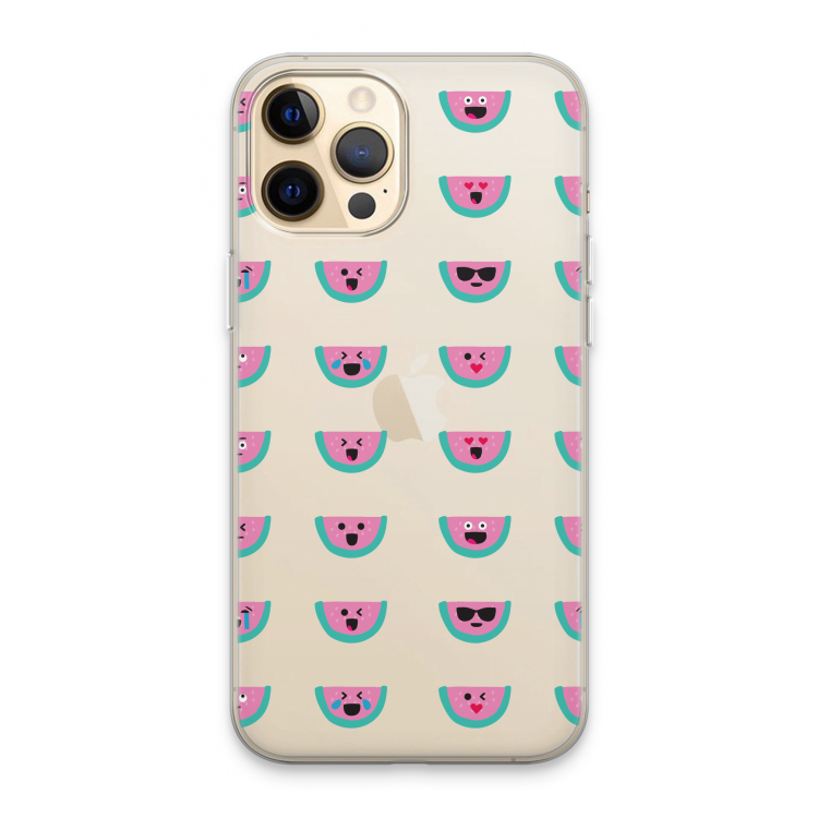 Smiley watermeloenprint: iPhone 13 Pro Max Transparant Hoesje