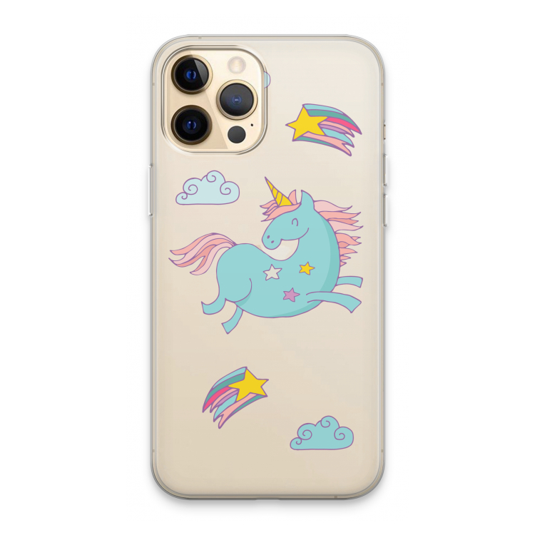 Vliegende eenhoorn: iPhone 13 Pro Max Transparant Hoesje