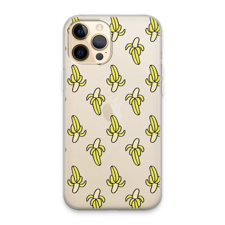 Bananas: iPhone 13 Pro Max Transparant Hoesje