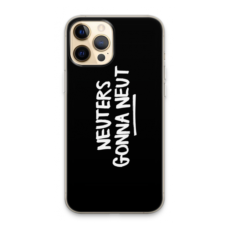 Neuters (zwart): iPhone 13 Pro Max Transparant Hoesje