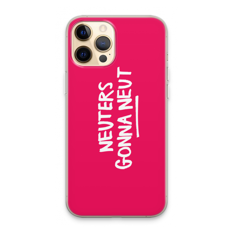 Neuters (roze): iPhone 13 Pro Max Transparant Hoesje
