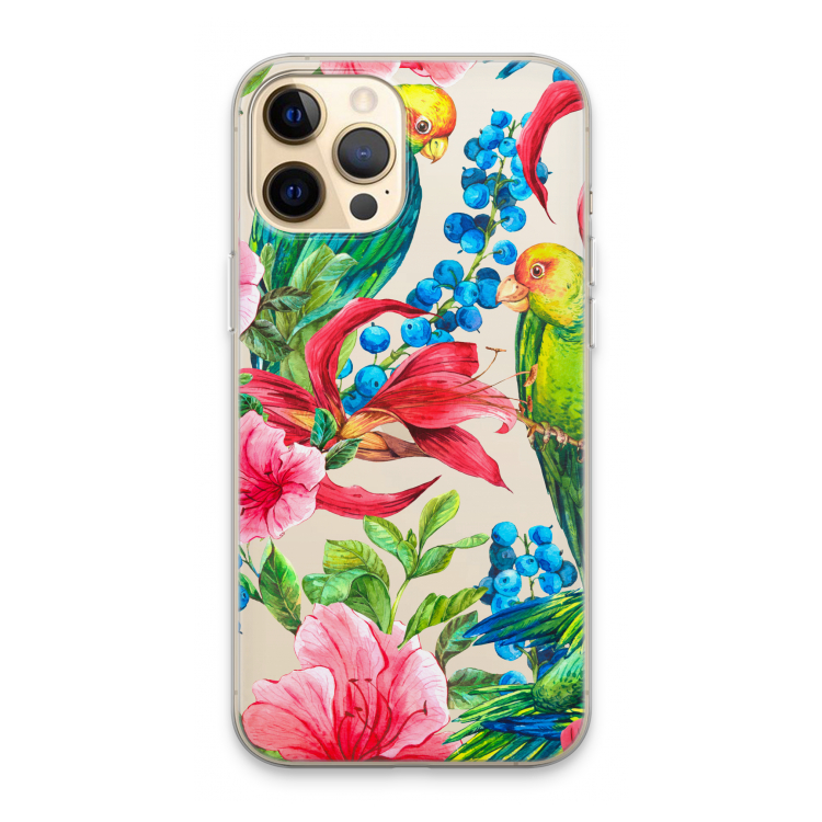Papegaaien: iPhone 13 Pro Max Transparant Hoesje