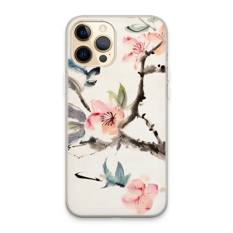 Japanse bloemen: iPhone 13 Pro Max Transparant Hoesje