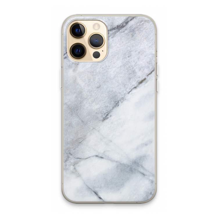 Witte marmer: iPhone 13 Pro Max Transparant Hoesje