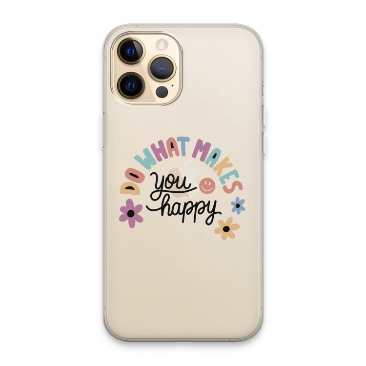 Happy days: iPhone 13 Pro Max Transparant Hoesje