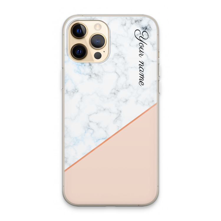 Marmer in stijl: iPhone 13 Pro Max Transparant Hoesje