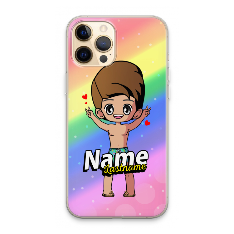 Chibi Maker man: iPhone 13 Pro Max Transparant Hoesje