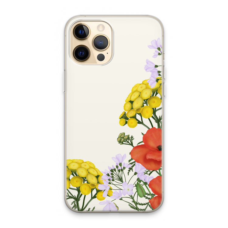 Wilde bloemen: iPhone 13 Pro Max Transparant Hoesje