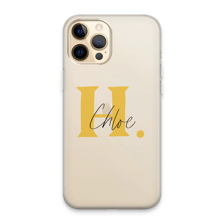 Amber Script: iPhone 13 Pro Max Transparant Hoesje