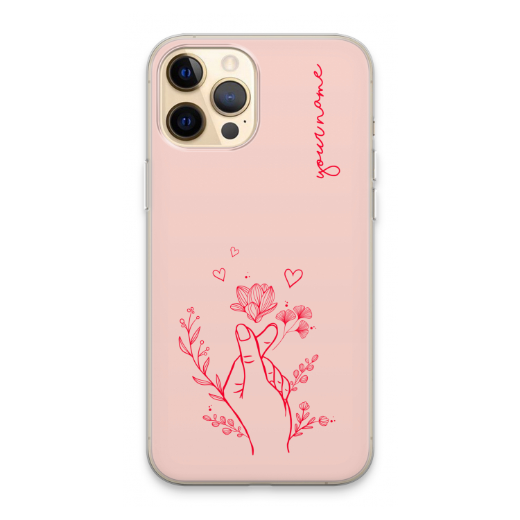 Giving Flowers: iPhone 13 Pro Max Transparant Hoesje