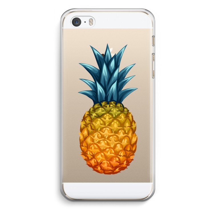 Grote ananas: iPhone 5 / 5S / SE Transparant Hoesje
