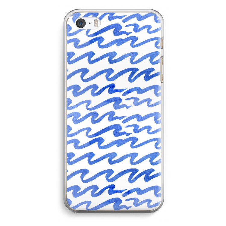 Blauwe golven: iPhone 5 / 5S / SE Transparant Hoesje