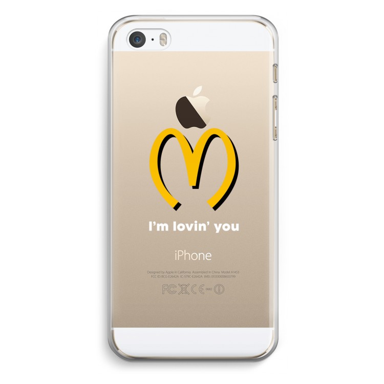 I'm lovin' you: iPhone 5 / 5S / SE Transparant Hoesje