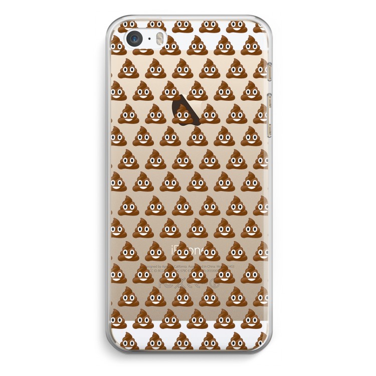Poop emoji: iPhone 5 / 5S / SE Transparant Hoesje