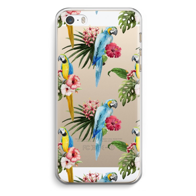 Kleurrijke papegaaien: iPhone 5 / 5S / SE Transparant Hoesje