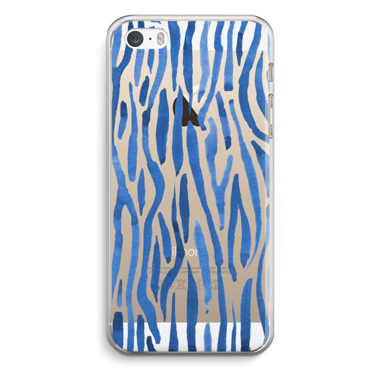 Blauwe nerven: iPhone 5 / 5S / SE Transparant Hoesje