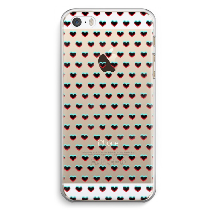 Hartjes: iPhone 5 / 5S / SE Transparant Hoesje