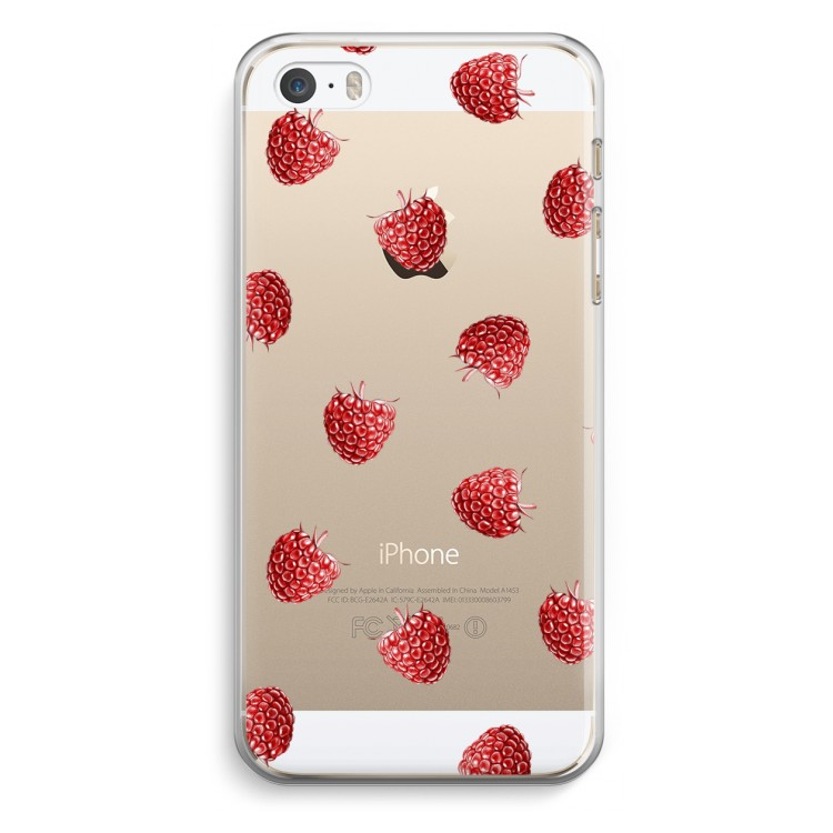 Framboosjes: iPhone 5 / 5S / SE Transparant Hoesje
