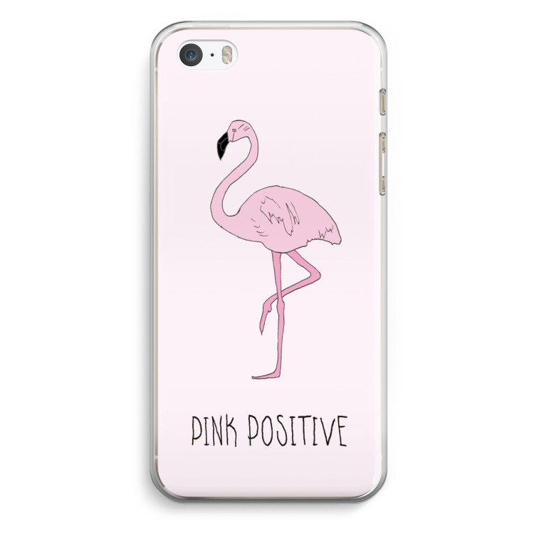 Pink positive: iPhone 5 / 5S / SE Transparant Hoesje