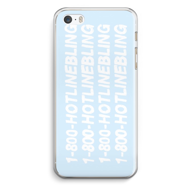 Hotline bling blue: iPhone 5 / 5S / SE Transparant Hoesje