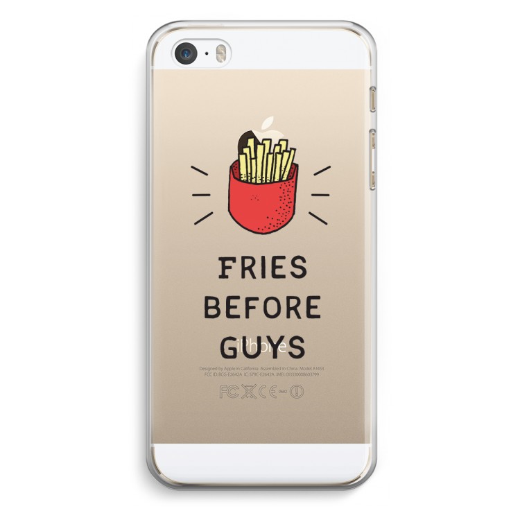 Fries before guys: iPhone 5 / 5S / SE Transparant Hoesje