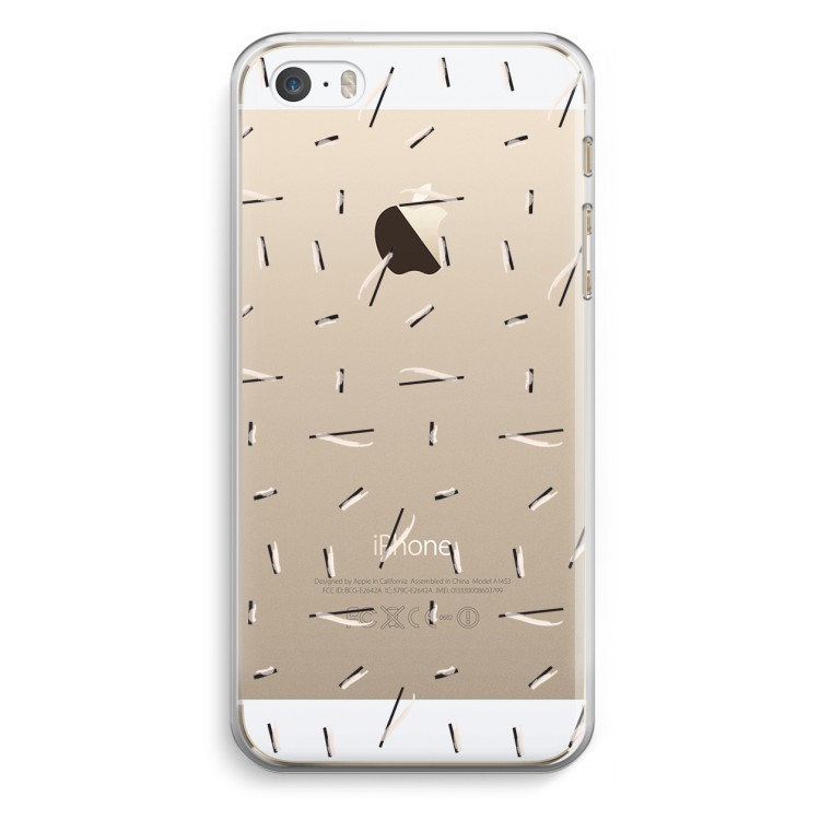 Hipster stripes: iPhone 5 / 5S / SE Transparant Hoesje