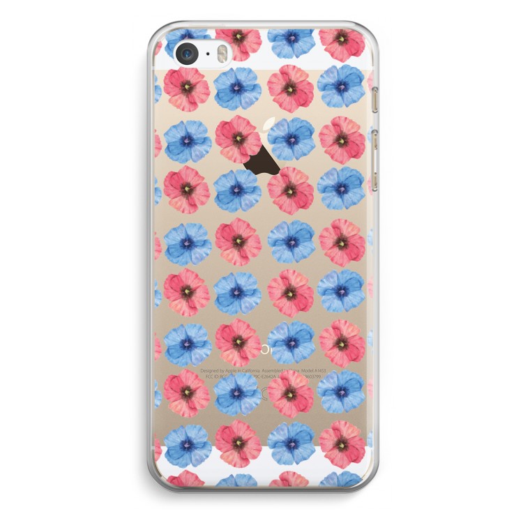 Klaproosjes: iPhone 5 / 5S / SE Transparant Hoesje